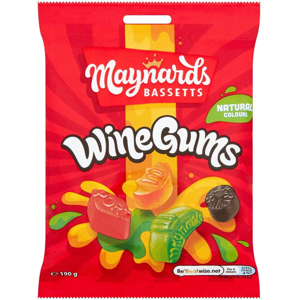 Original Maynards Bassetts Wine Gums 165g - British Version Pack of 3 (165g x 3)