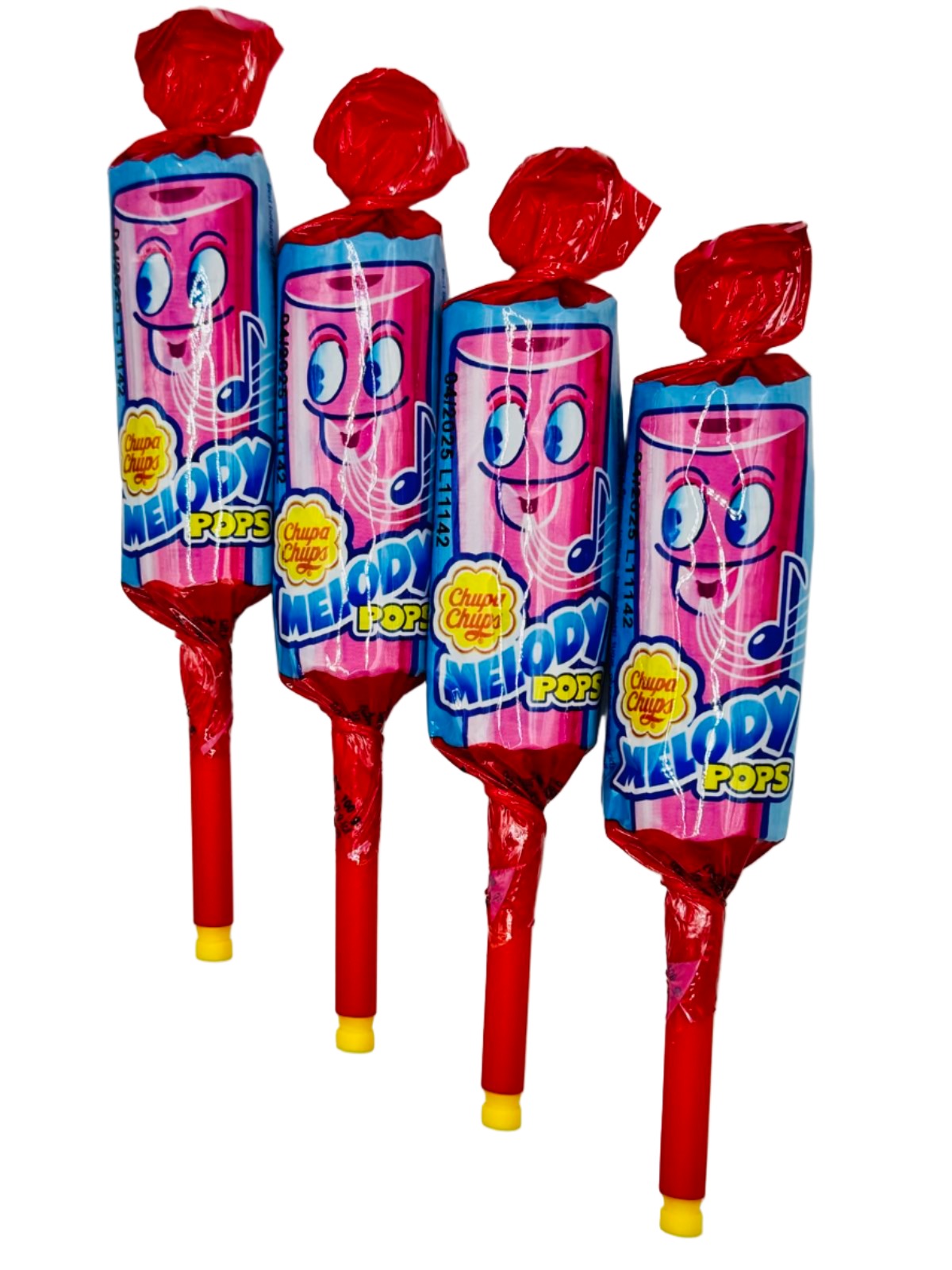 Chupa Chups Strawberry Melody Pops 4 Pack - 15g (4x15g)